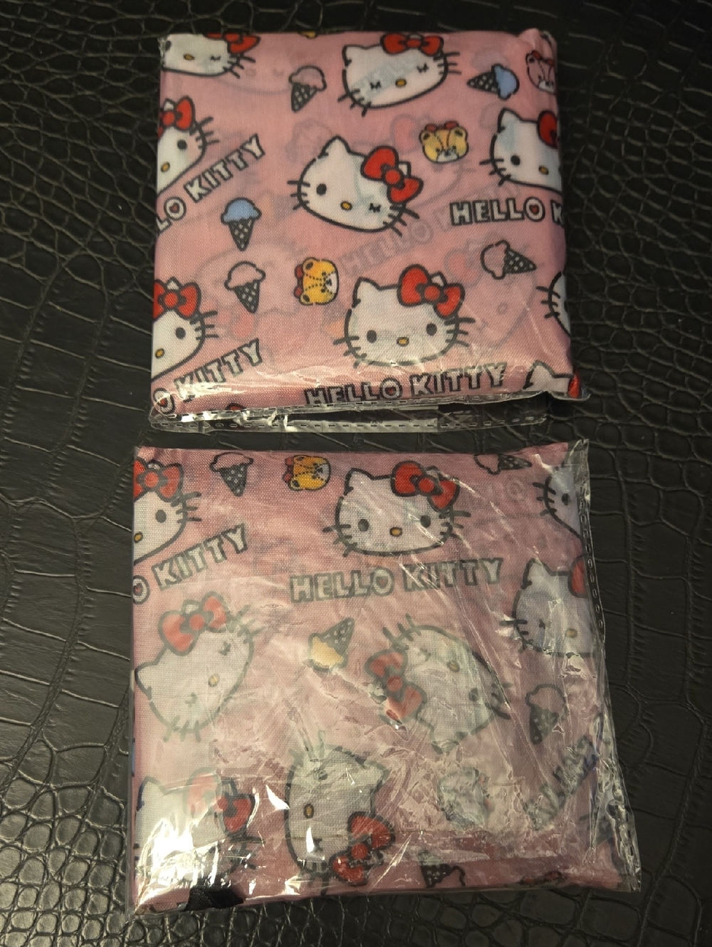 Hello Kitty Pink Icw Cream Cone Reusable Tote (Set Of 2) 16"x23"